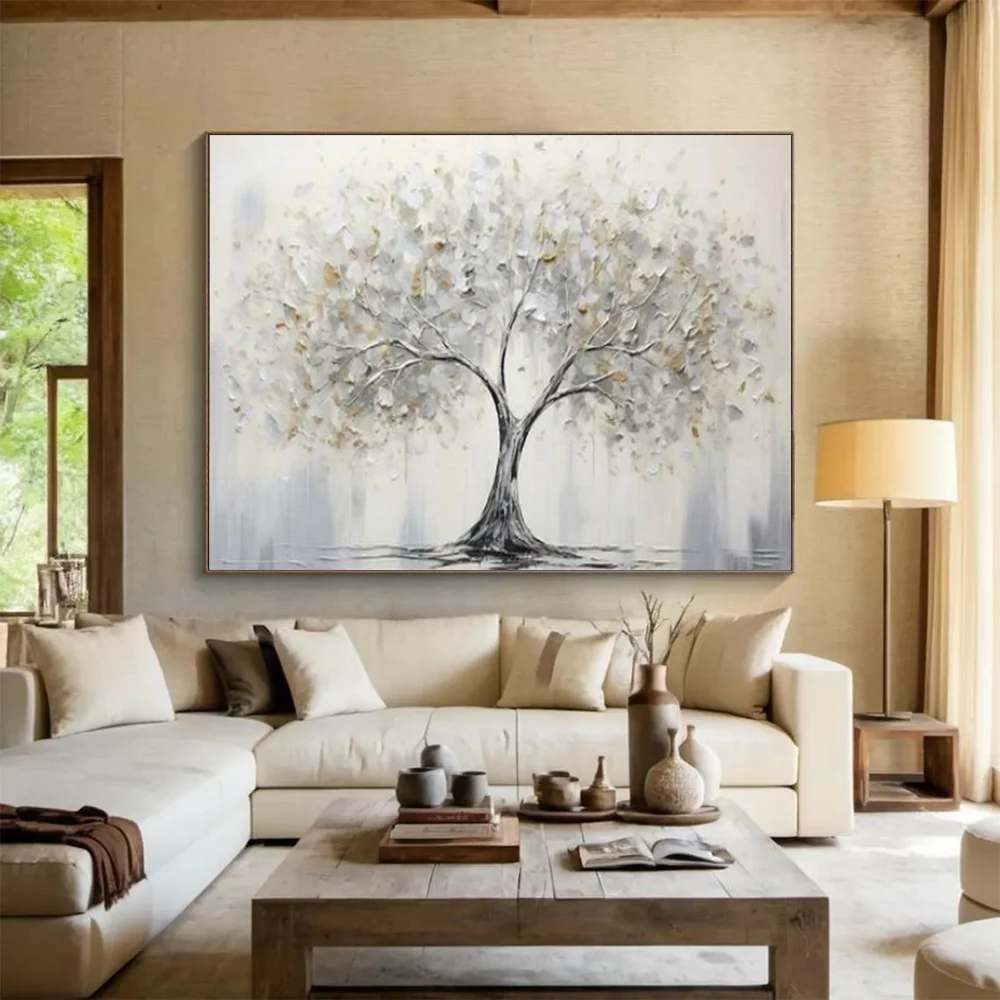 Serenity Original Tree Calm Acrylic Abstract Wall Art 2K7M0